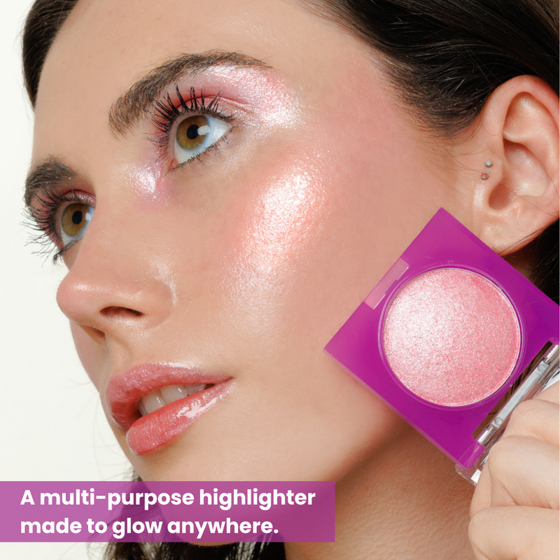 Rude Cosmetics The Glow Up! Diamond Highlighter Peri Twinkle, multifunctionele highlighter met diamanteffect, foto 2 van 6
