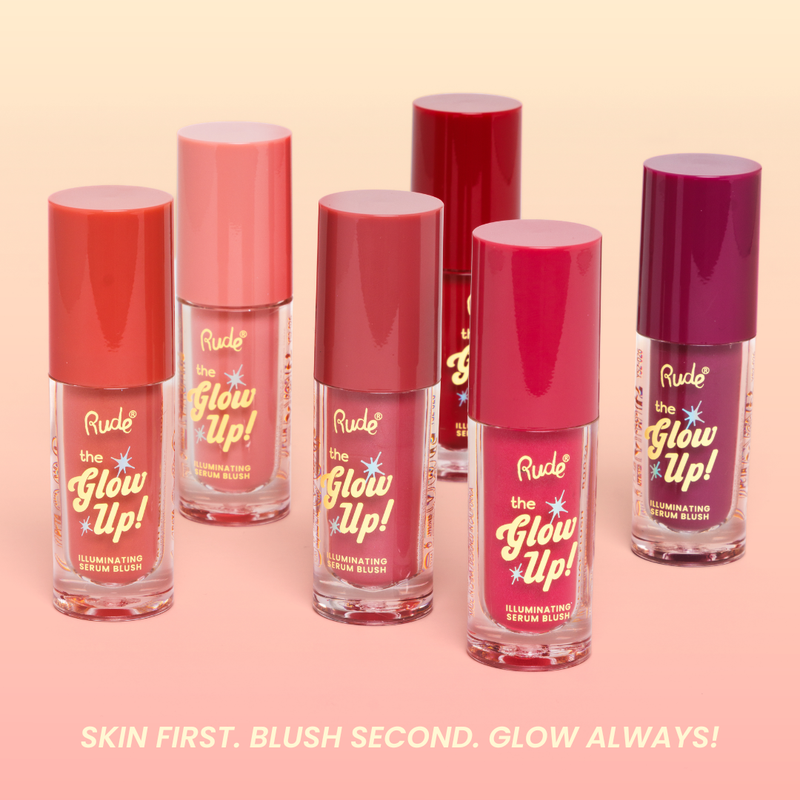 Rude Cosmetics The Glow Up! Illuminating Serum Blush Celestial Flush, vloeibare serum blush, foto 4 van 7