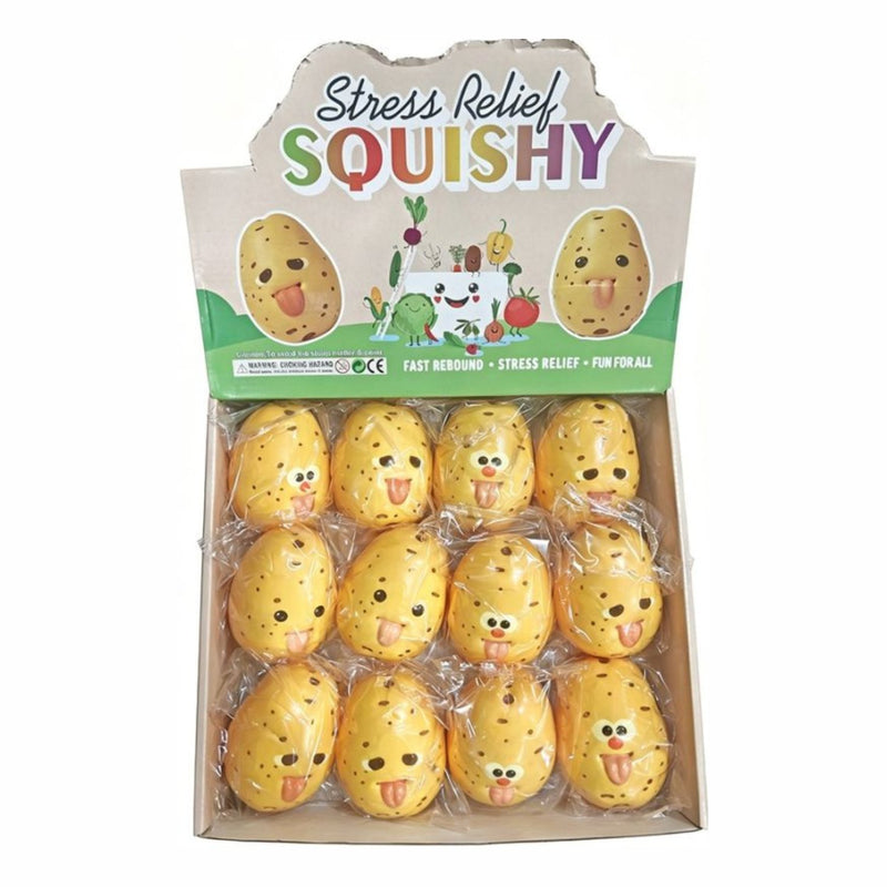 Squishy Slow Rising Potato Squishy, slow rising squishy in de vorm van een aardappel met smiley