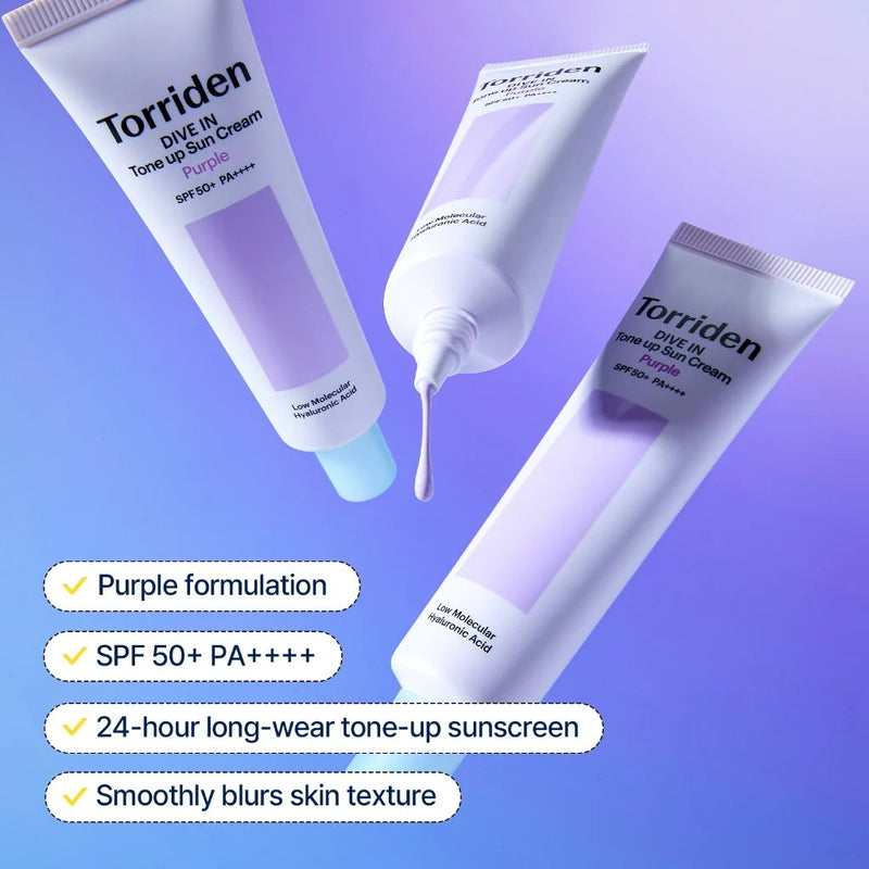 Torriden Dive In Tone Up Sun Cream Purple