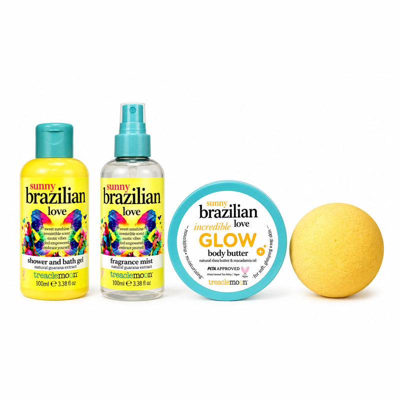 Treaclemoon Best Brazilian Love Must Haves giftset met douchegel, fragrance mist, body butter en bath fizzer