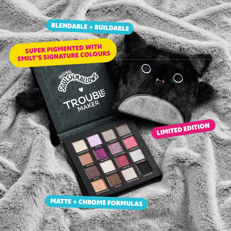 Trouble Maker X Squishmallows Emily The Bat Fluffy Smokey Palette