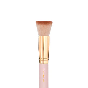 Soft Pink & Gold Flat Top Buffing Brush