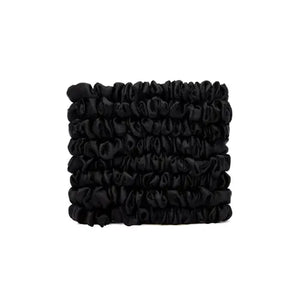 Small Satin Scrunchies Black