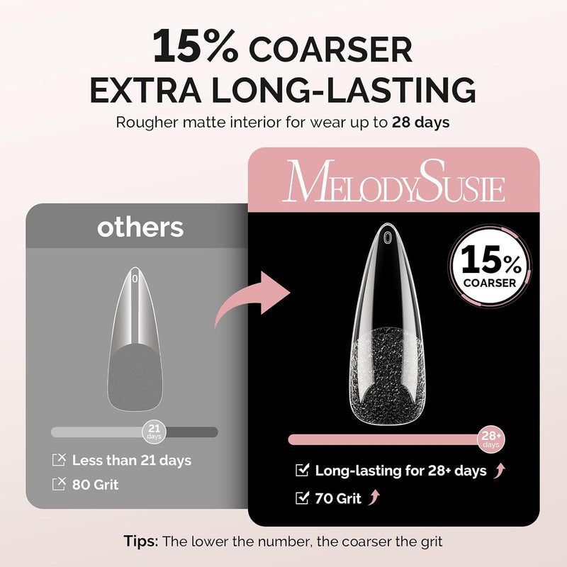 Long Almond Stiletto X Nail Tips 600pcs 15 Sizes