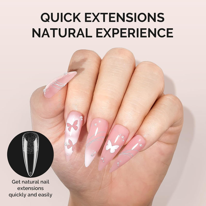 Full Cover Soft Gel Nail Tips Long Almond Stiletto 600pcs