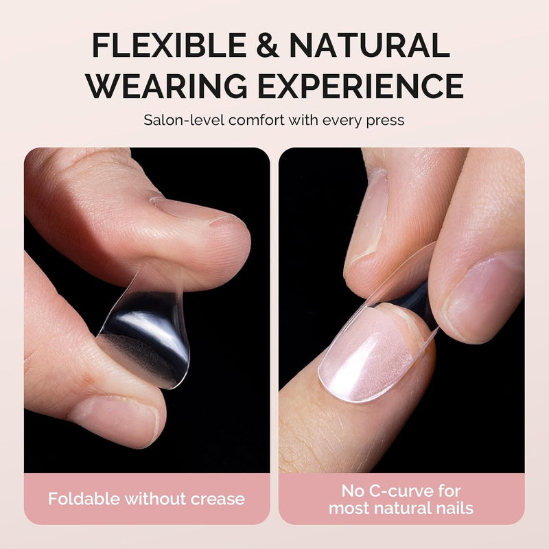 Full Cover Soft Gel Nail Tips Long Almond Stiletto 600pcs