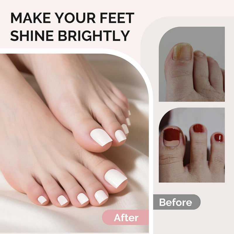 Full Cover Soft Gel Toe Nail Tips Short Square 300pcs