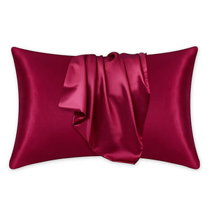 Silky Satin Pillowcase Red
