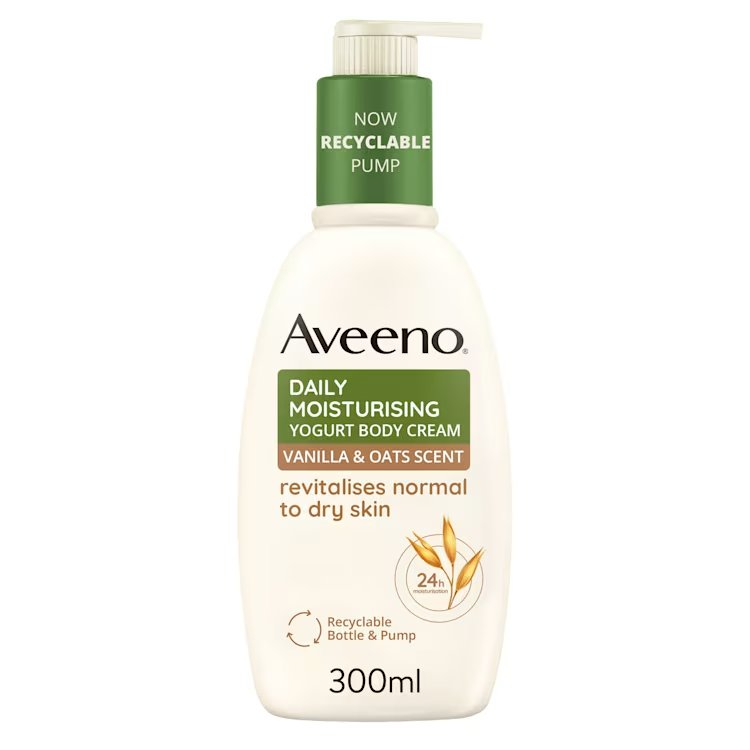 Aveeno Daily Moisturiser Yogurt Body Cream Vanilla And Oat 300 ml. 1