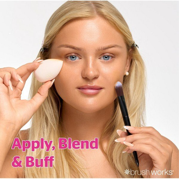 Brushworks Luxe Blend Brush & Sponge Set, make-up kwasten en spons set