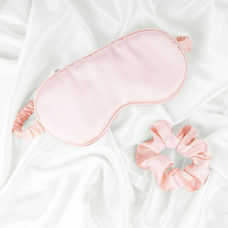 Brushworks Luxury Satin Sleep Set, een set met een slaapmasker, kussensloop en scrunchie
