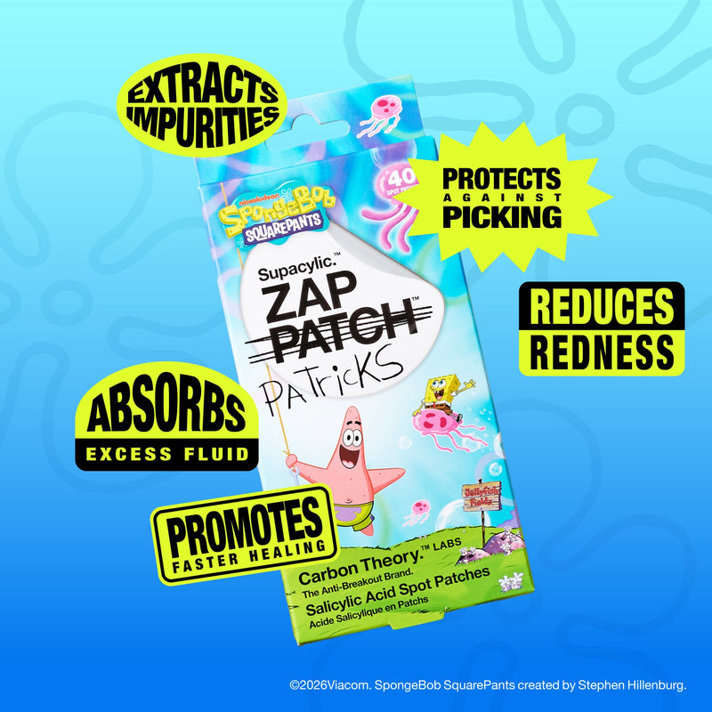 Carbon Theory X Spongebob Squarepants Zap Patricks Hydrocolloid Spot Patches 40 Pack 5