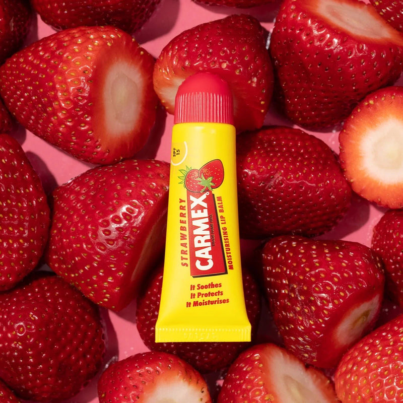 Carmex Moisturizing Lip Balm Tube Strawberry SPF15