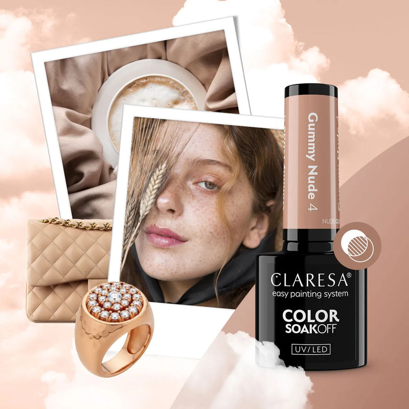 Claresa UV/LED Nail Polish Nude Glow Gummy Nude 4