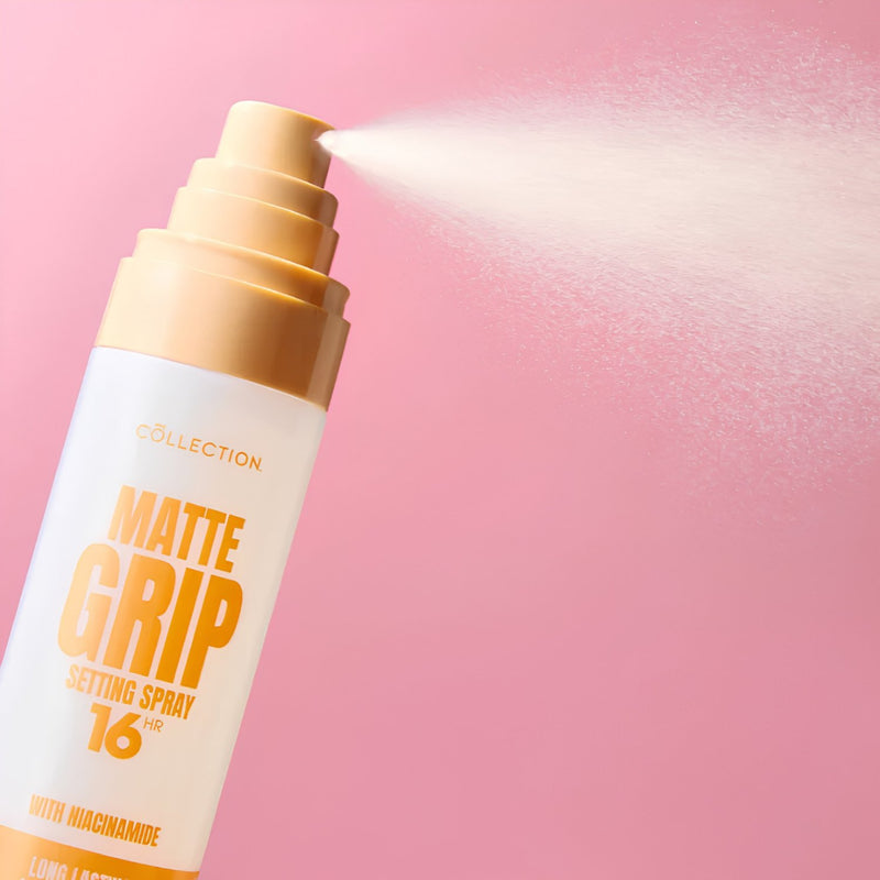 Collection Matte Grip Setting Spray, een fixatiespray voor make-up met matte finish