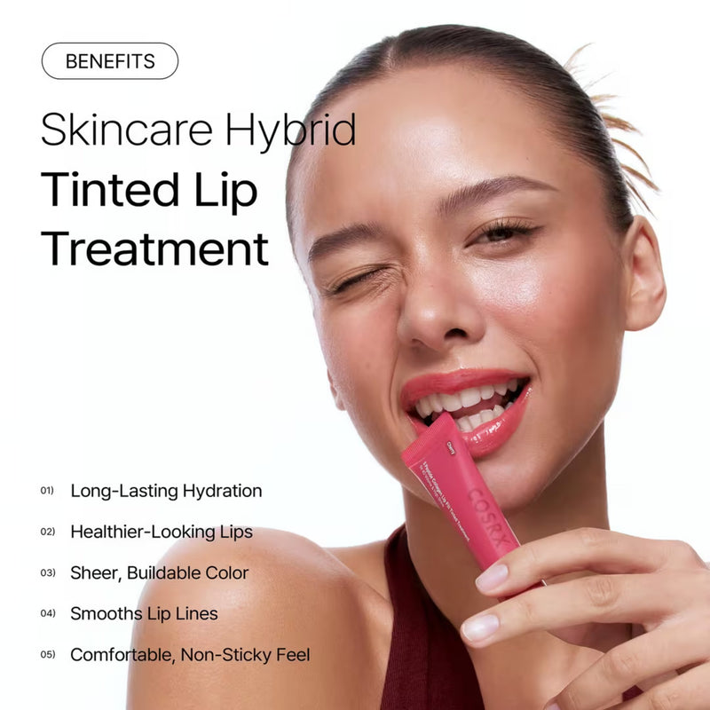 COSRX 5 Peptide Collagen Lip Fill Tinted Treatment 04 Cherry, getinte lippenbalsem, foto 4 van 8