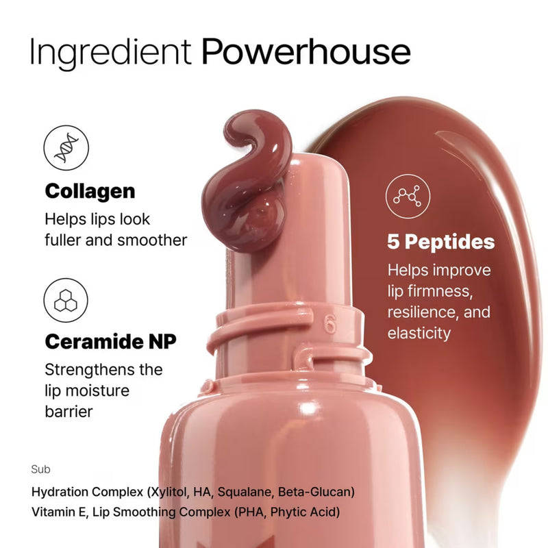 COSRX 5 Peptide Collagen Lip Fill Tinted Treatment 06 Cocoa, getinte lippenbalsem met peptiden en collageen, foto 5 van 8