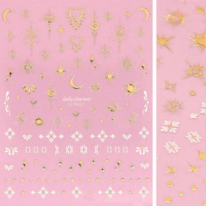 3D Embossed Nail Art Sticker Celestial Element