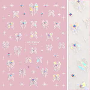 Bejeweled Nail Art Sticker Dreamy Ribbon Bows