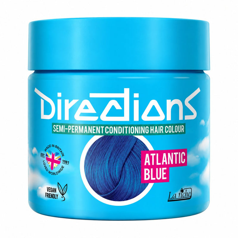 Directions Hair Color #atlantic Blue, semi-permanente haarverf in levendig blauw