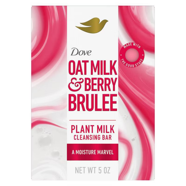 Dove Oat Milk & Berry Brulee Plant Milk Cleansing Bar
