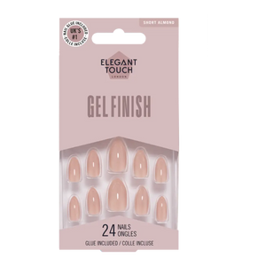 Gel Finish Blush Suede Nails