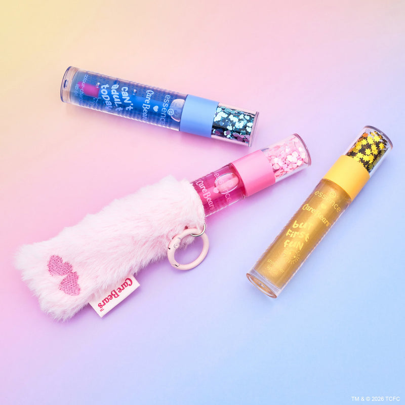 Essence Care Bears Lip Oil Trio & Fluffy Holder 01 Fur Ever Together