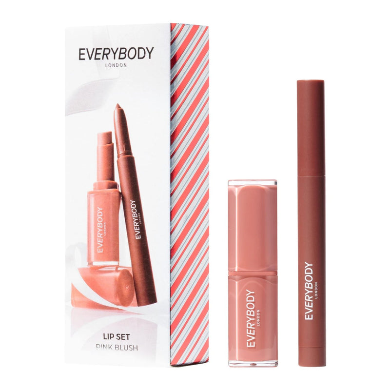 Everybody London Pink Blush Lip Set, lipliner en plumping lipstick