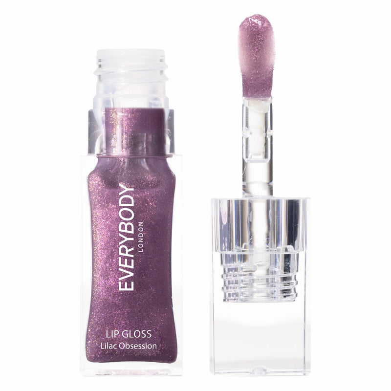 Everybody London Shimmer Lip Gloss Lilac Obsession, paarse glitter lipgloss