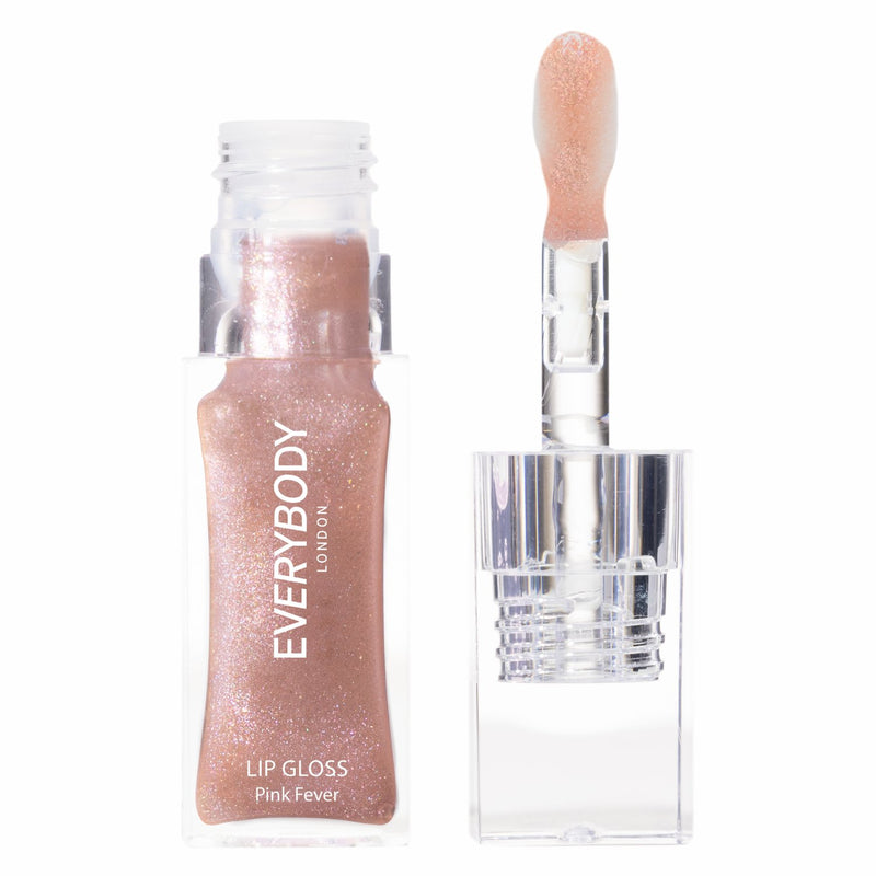 Everybody London Shimmer Lip Gloss Pink Fever, roze lipgloss met shimmer