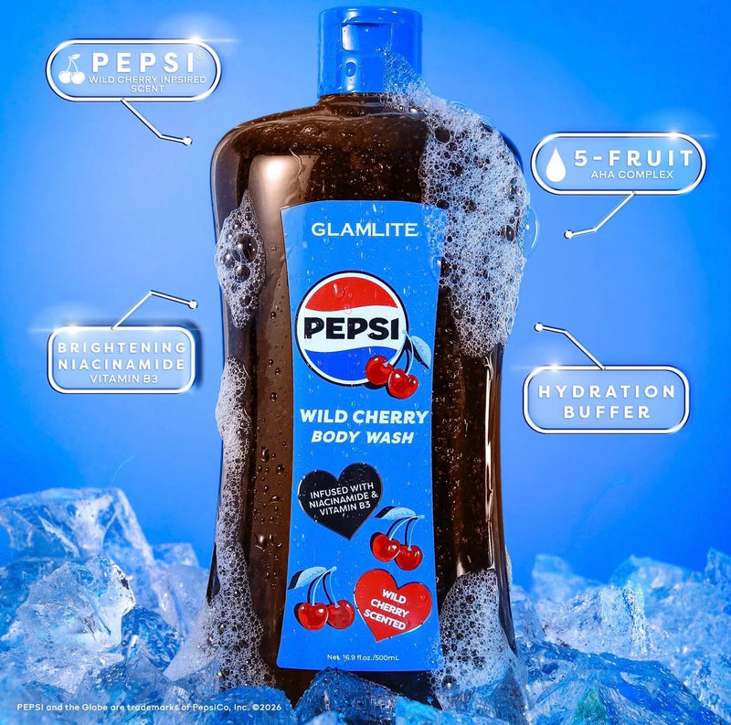 Glamlite X Pepsi Wild Cherry Body Wash