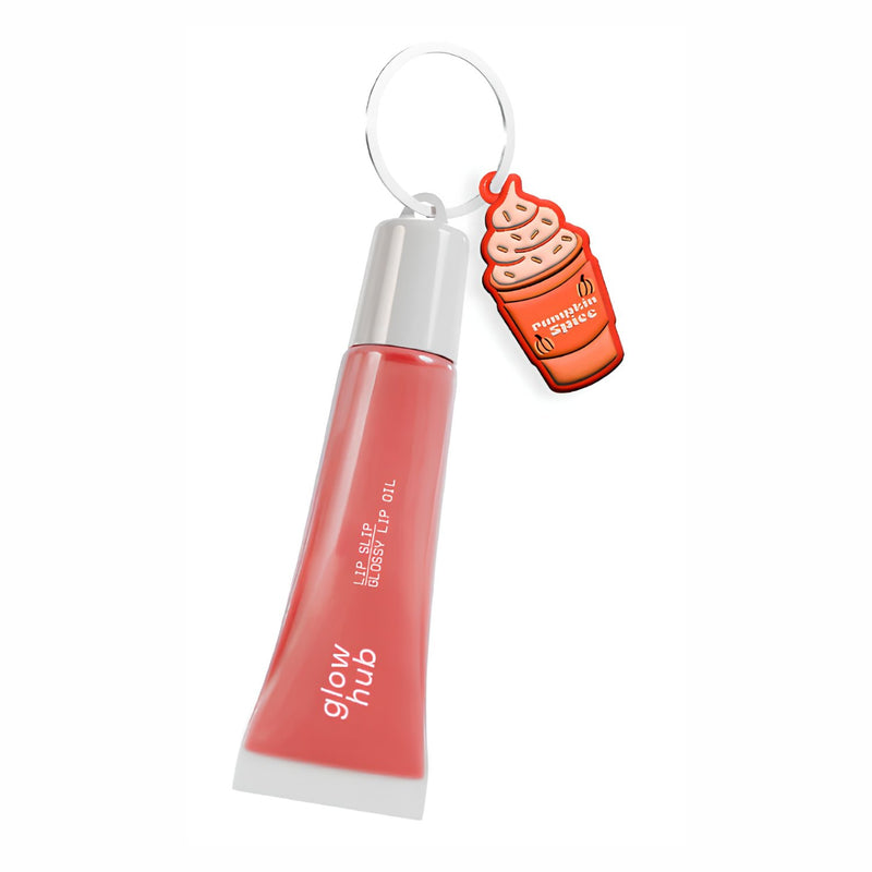 Glow Hub Lip Slip Glossy Lip Oil Pumpkin Spice, lipolie met warme tint