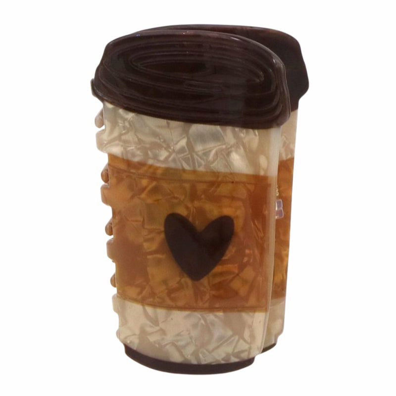 Hair Musthaves Hair Claw Coffee 8cm, koffiekleurige haarclip van 8 cm voor het vastzetten van haar.