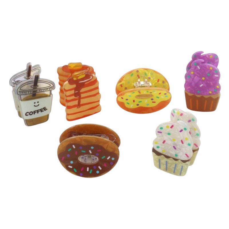 Hair Musthaves Hair Clips Desserts 6 Pcs, set van zes haarclips met dessertthema