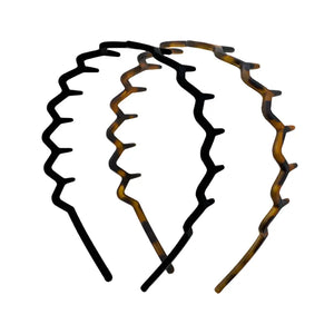 Black & Tort Zig zag Headbands 2pc
