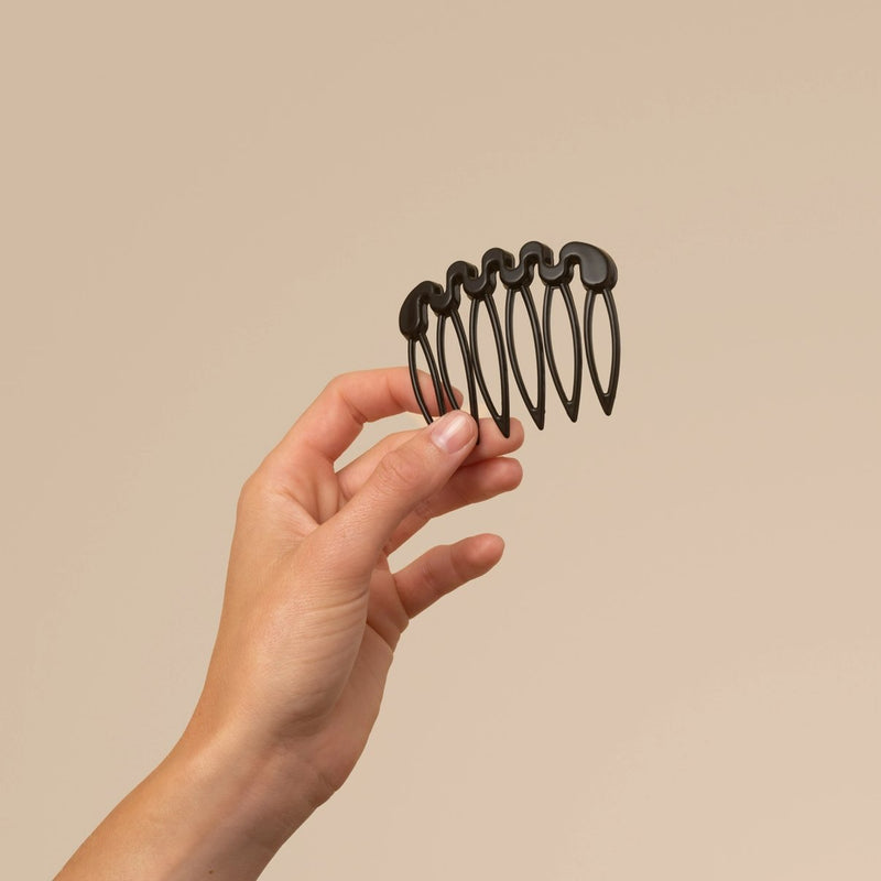 Kitsch French Hair Combs 2pc Set Black 3