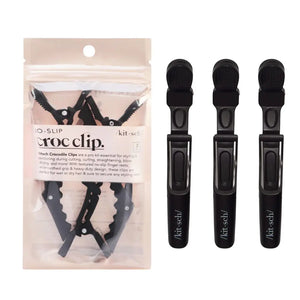 Recycled Plastic Crocodile Clip 3pc Black