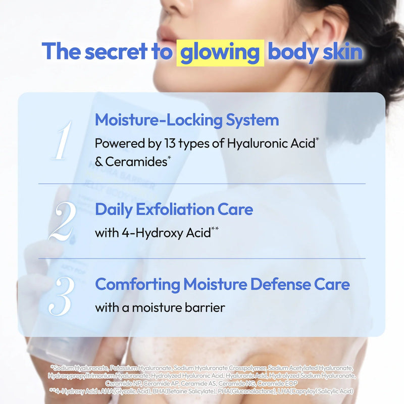 Kundal Hydra Barrier Hyal-ceramide 13 Jelly Body Wash, dagelijkse reiniger met jelly textuur