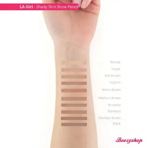 LA Girl Shady Slim Brow Pencil Espresso, wenkbrauwpotlood met spoolie