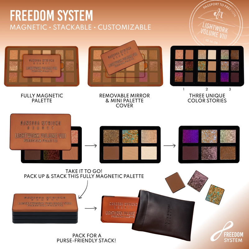 Danessa Myricks Beauty Lightwork Palette VIII Freedom Palette, oogschaduwpalette met 18 tinten