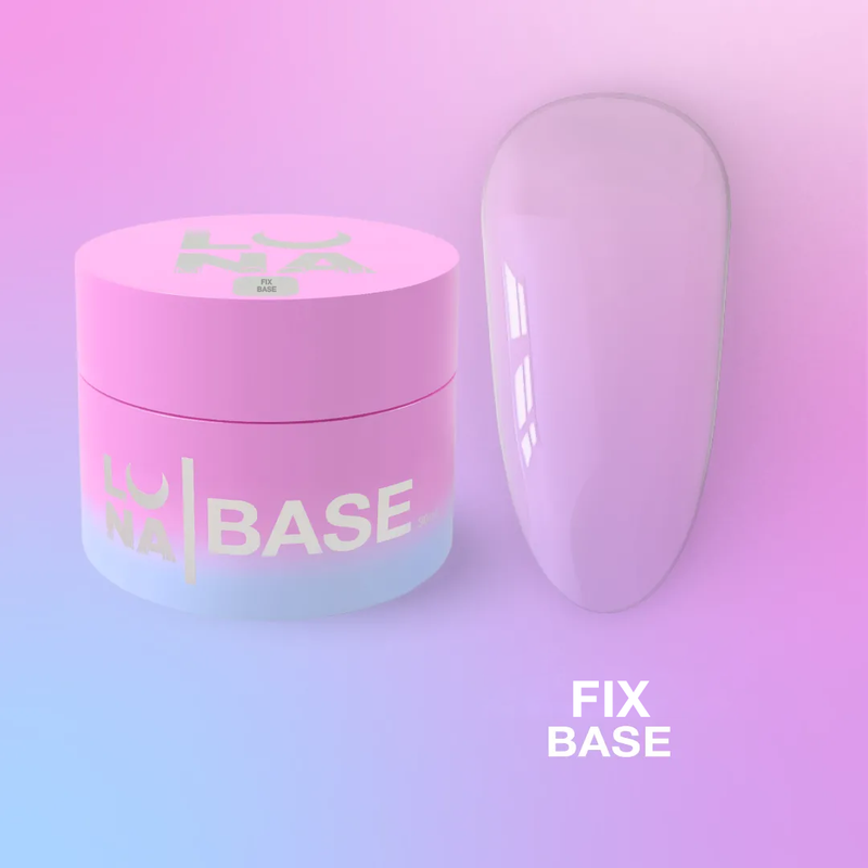 Lunamoon Fix Base, transparante gellak base coat voor het egaliseren van nagels