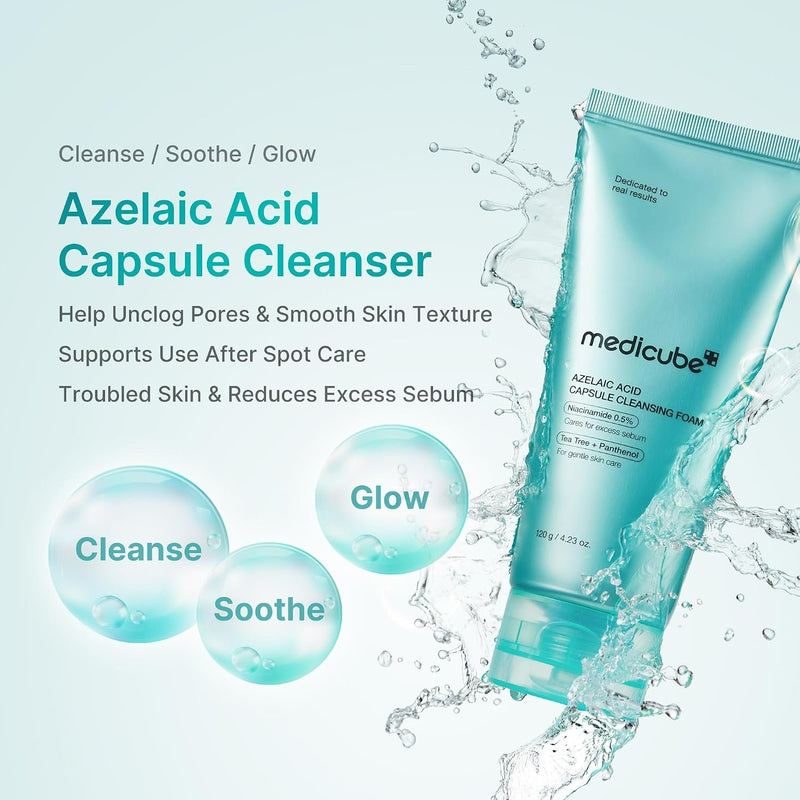 Medicube Azelaic Acid Capsule Cleansing Foam, een reinigingsschuim voor de vette en onrustige huid