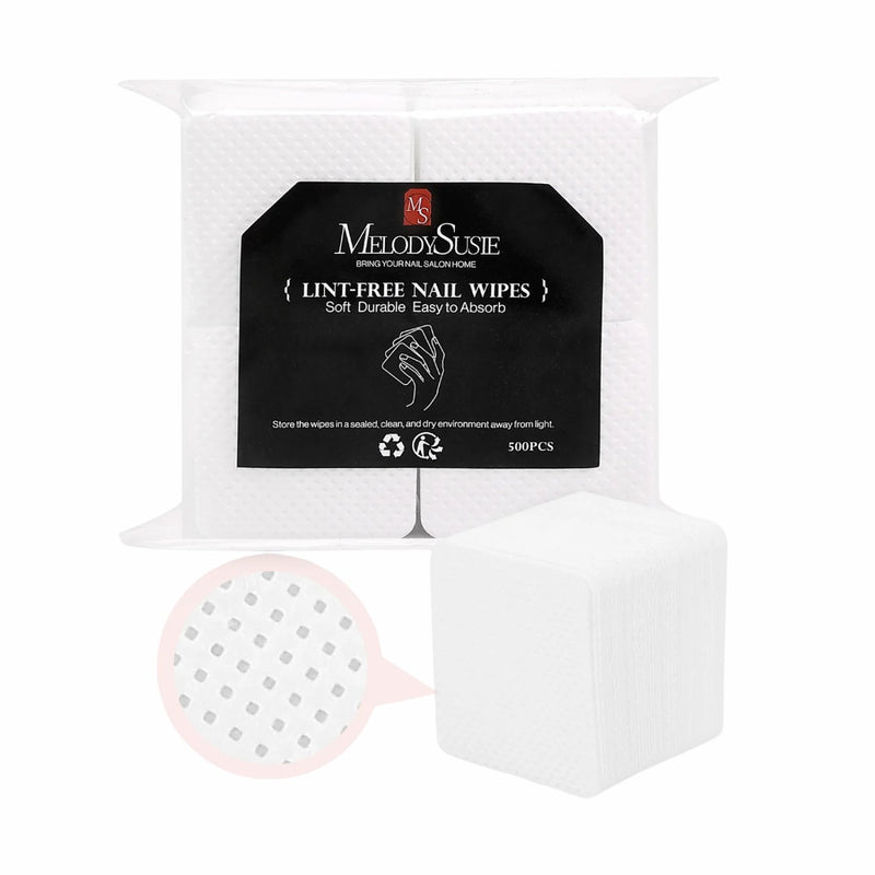 MelodySusie 500 Pcs Lint Free Nail Wipes