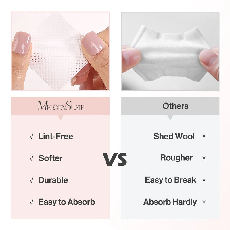 MelodySusie 500 Pcs Lint Free Nail Wipes