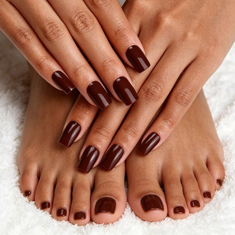 MelodySusie Classic Collection Real Gel Nail Strips Mani & Pedi Set Cherry Jelly