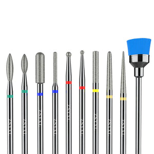 Diamond Cuticle Nail Drill Bits Set 10Pcs
