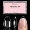 Half Matte Clear Acrylic Full Cover Nail Tips Extra Short Almond