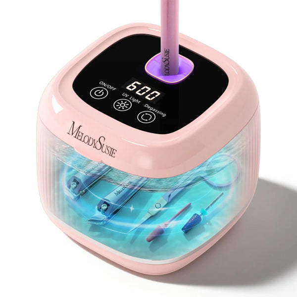MelodySusie Manicure Ultrasonic Uv Cleaning Box Pink