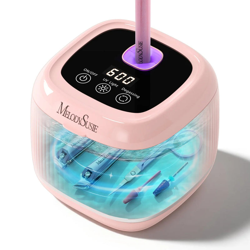MelodySusie Manicure Ultrasonic Uv Cleaning Box Pink